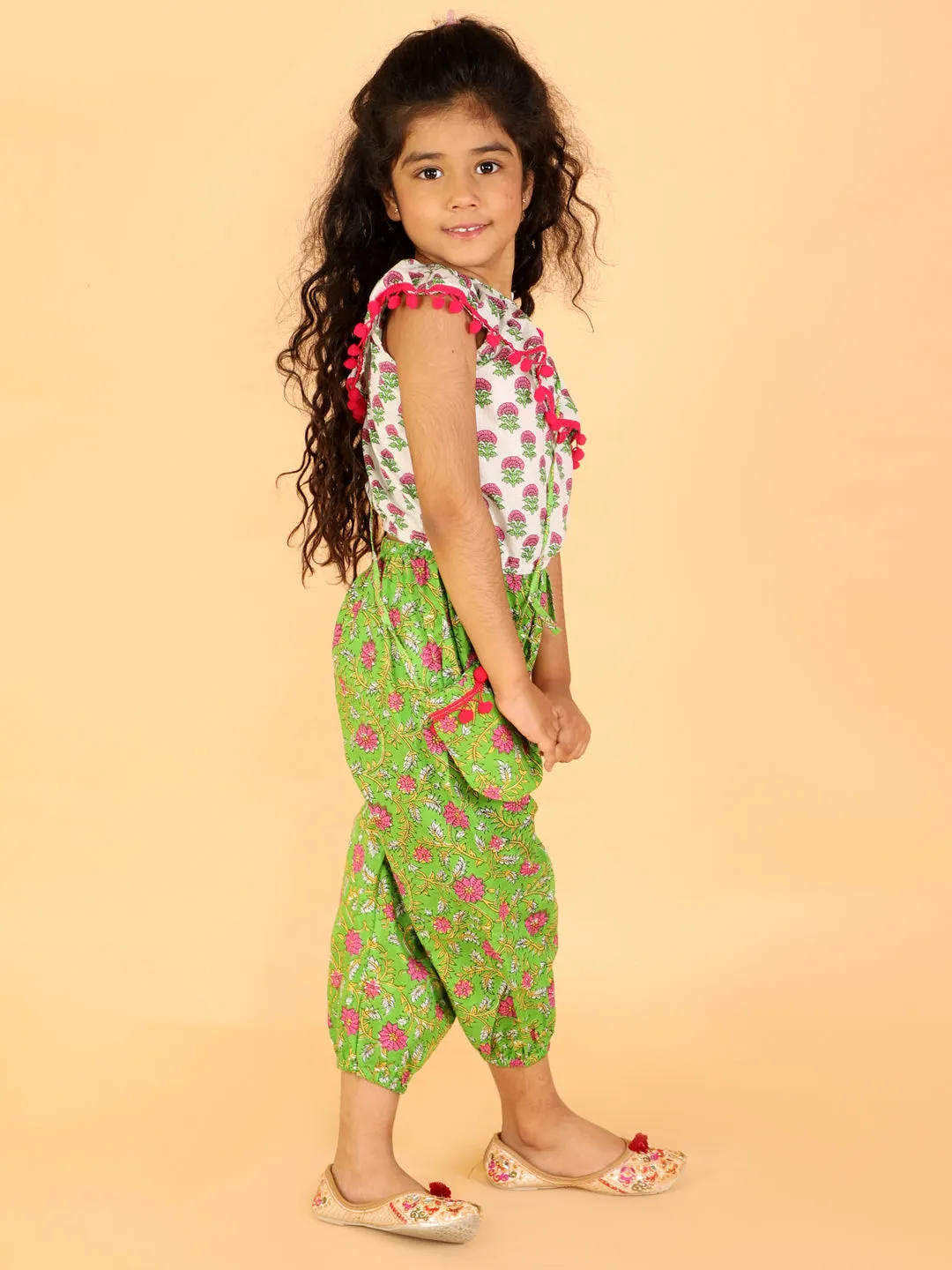 Girl's Sassy Frill top with harem pants and bag - KID1 Girls