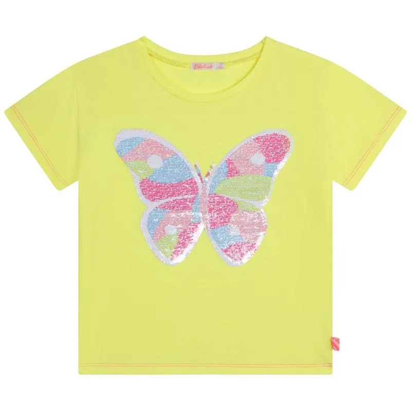 Girls Yellow Butterfly T-shirt