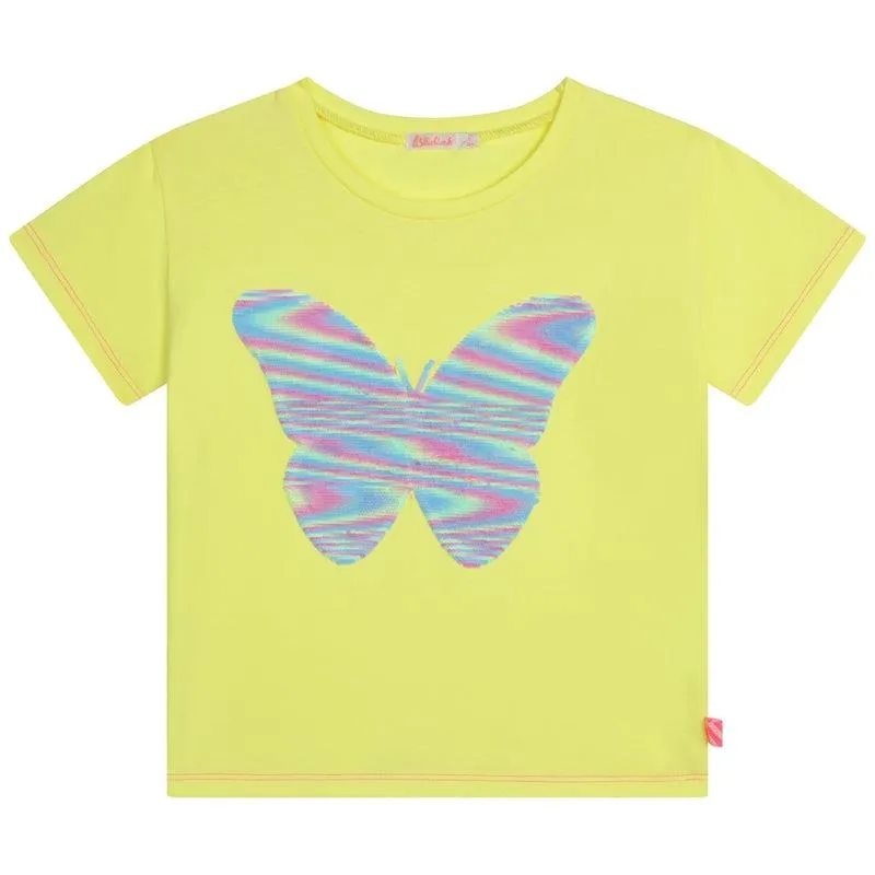 Girls Yellow Butterfly T-shirt