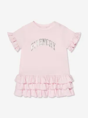 Givenchy Baby Girls Logo Print Dress in Pink