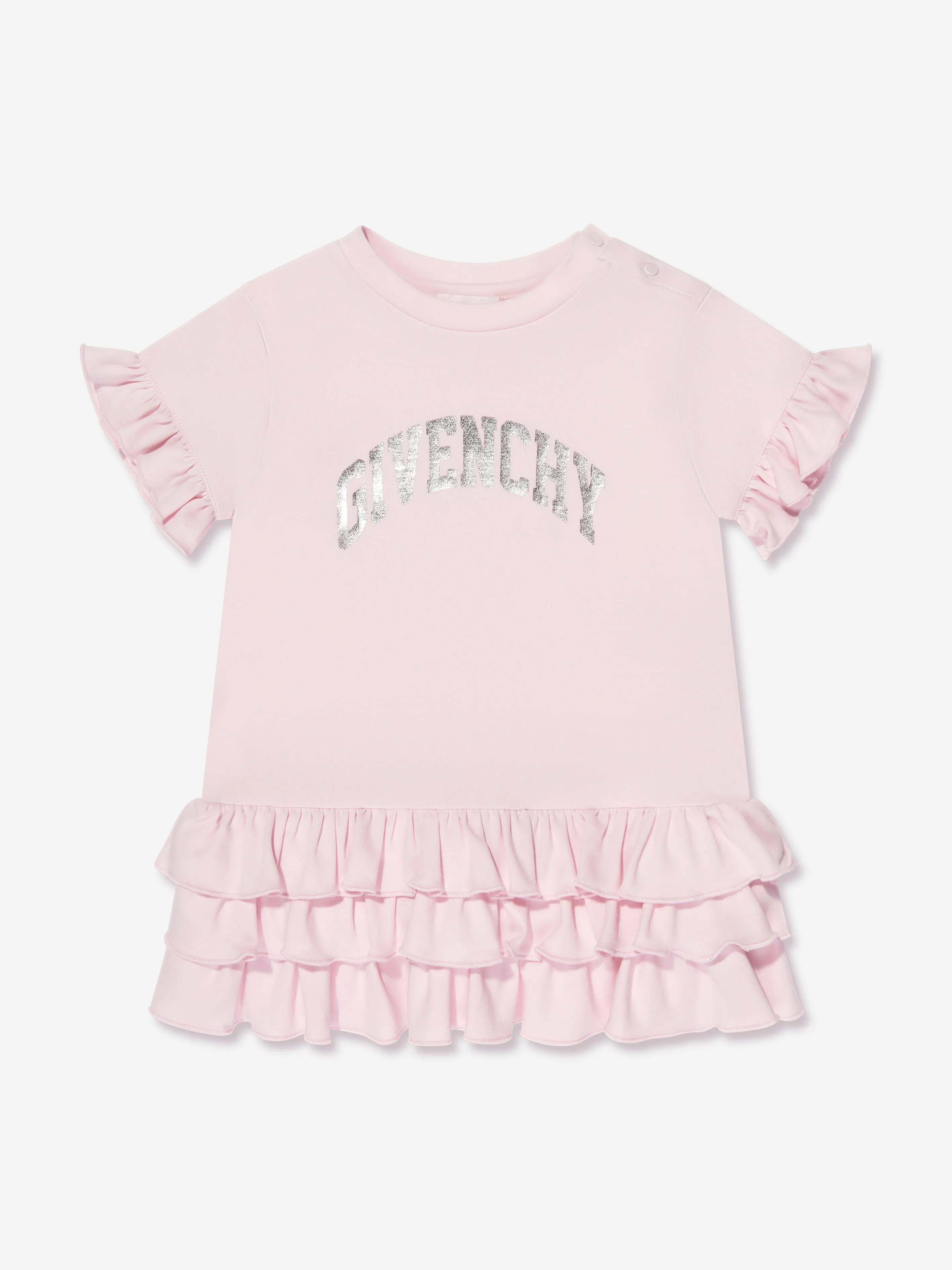 Givenchy Baby Girls Logo Print Dress in Pink