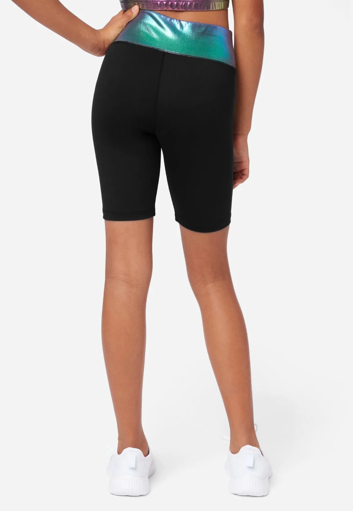 J Sport Metallic Color Block Bike Shorts