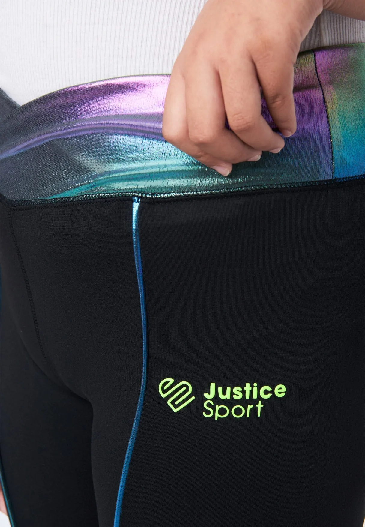 J Sport Metallic Color Block Bike Shorts