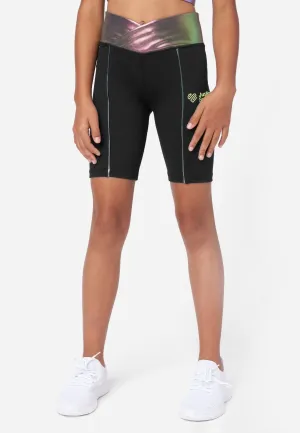 J Sport Metallic Color Block Bike Shorts