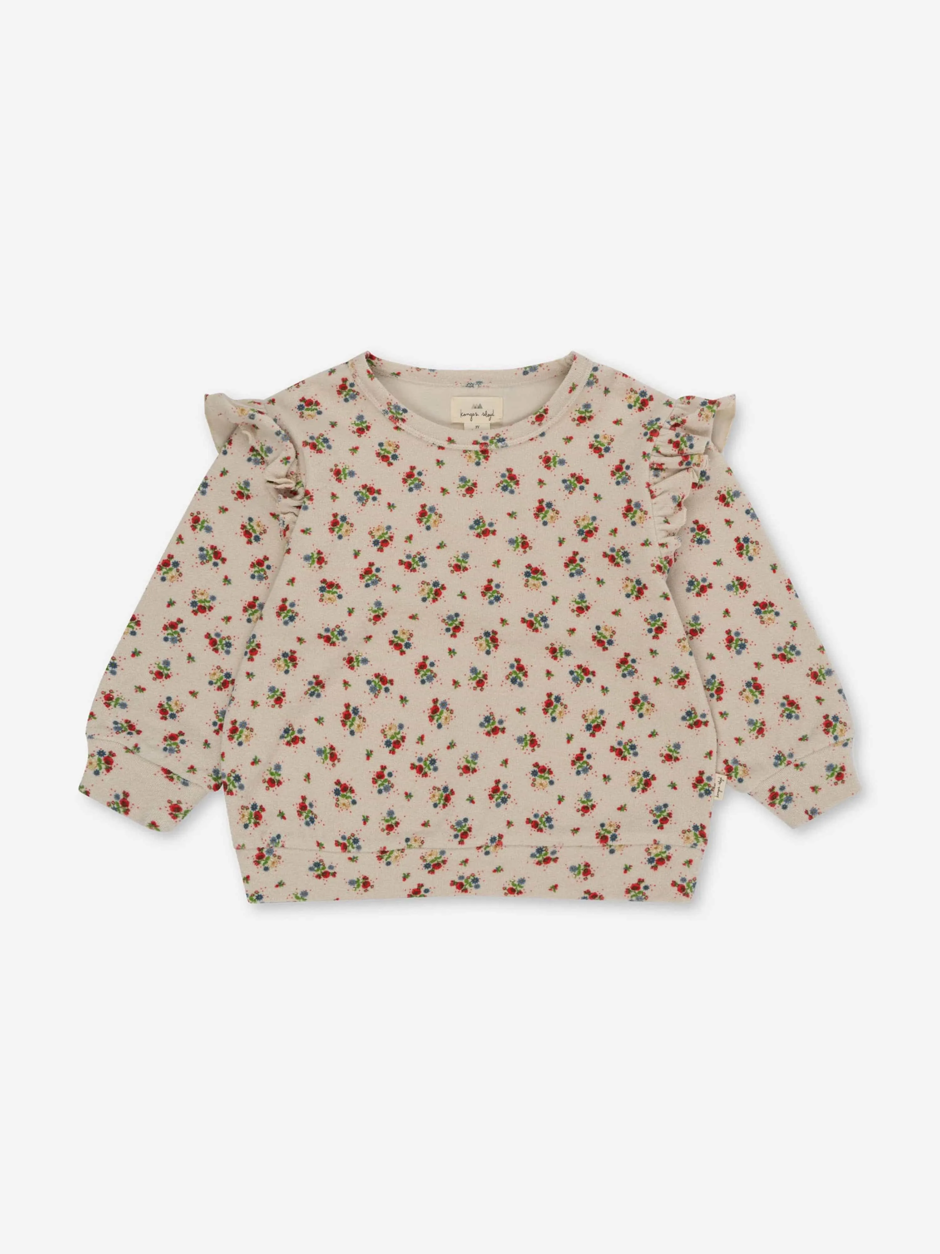 Konges Sløjd Girls Floral Itty Frill Sweatshirt in Multicolour