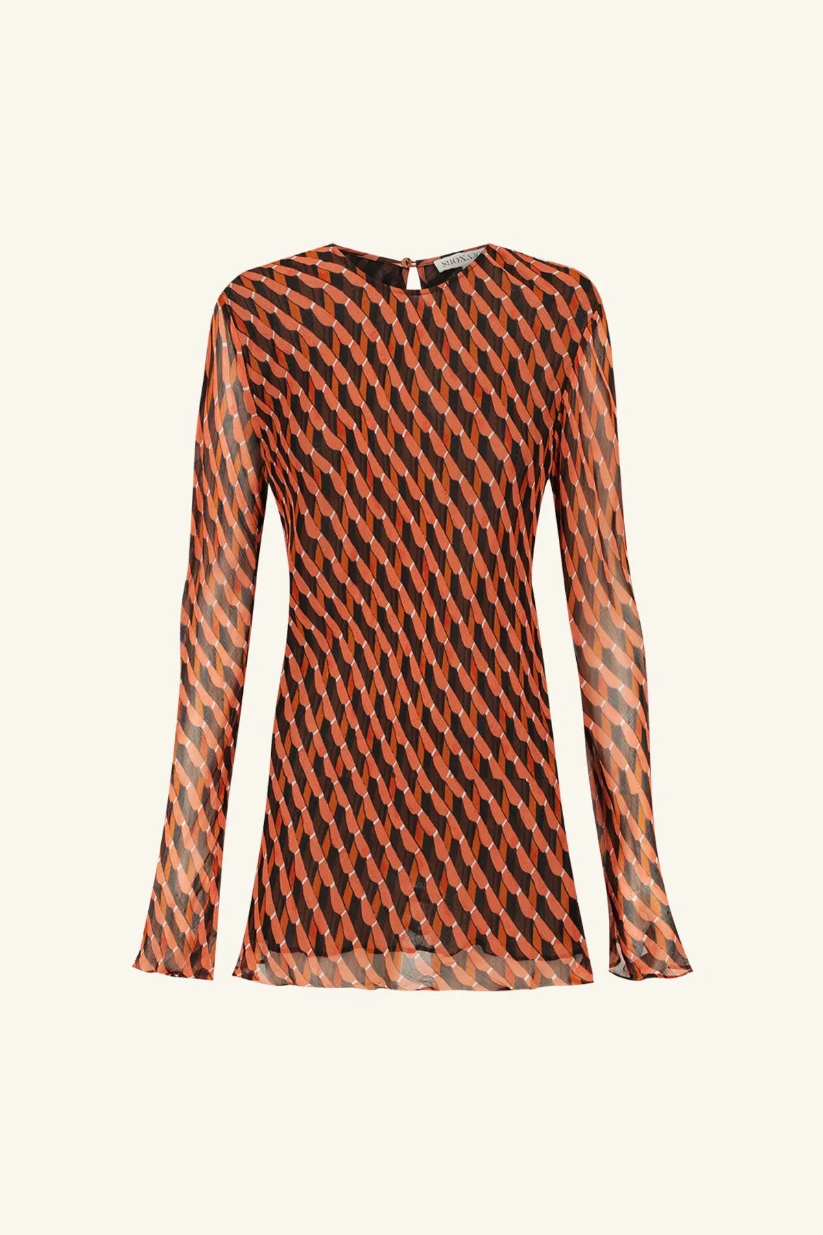 MARTINA FLARED SLEEVE BIAS CUT TOP