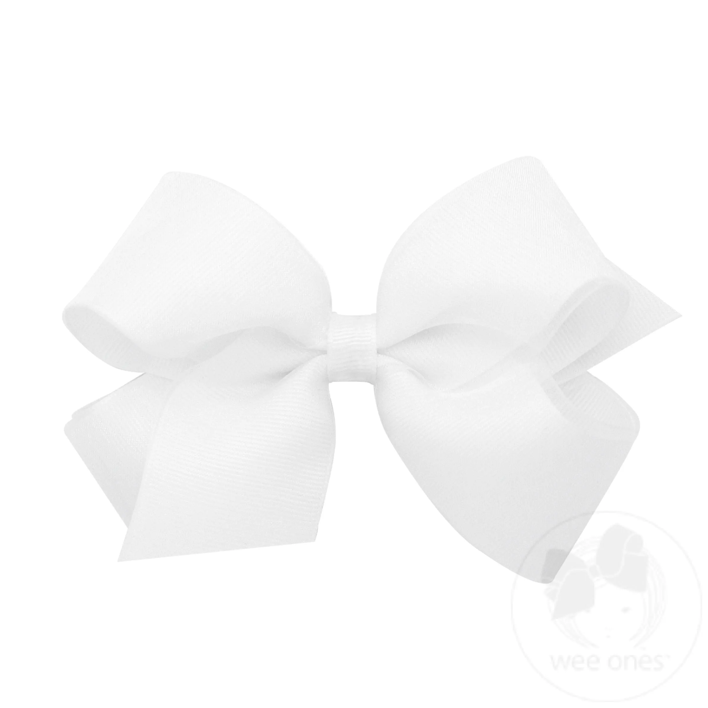 Medium Organza and Grosgrain Overlay Hair Bow