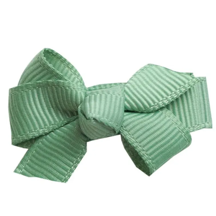 Mini Bow Knot Snap Clip- Sage