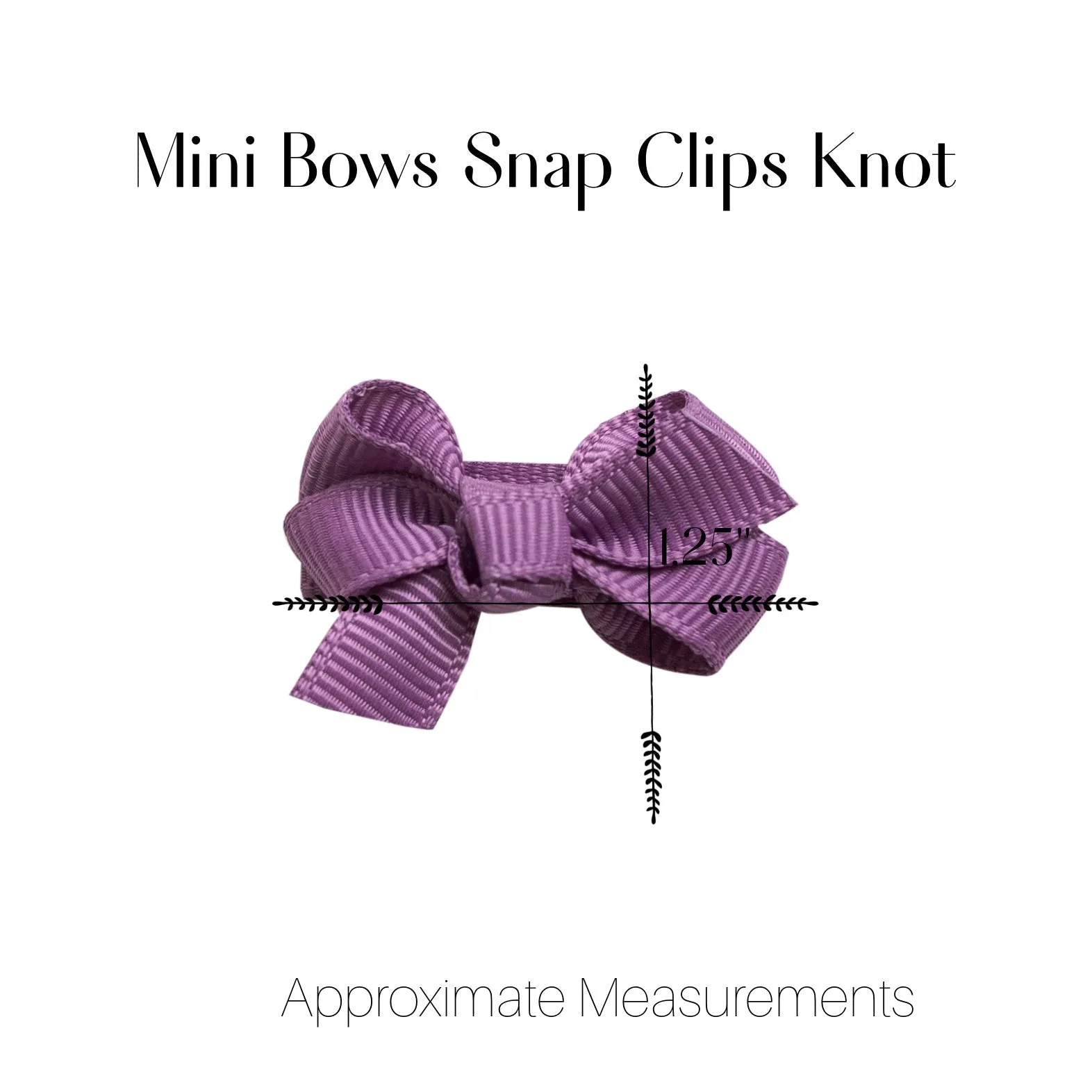 Mini Bow Knot Snap Clip- Willow