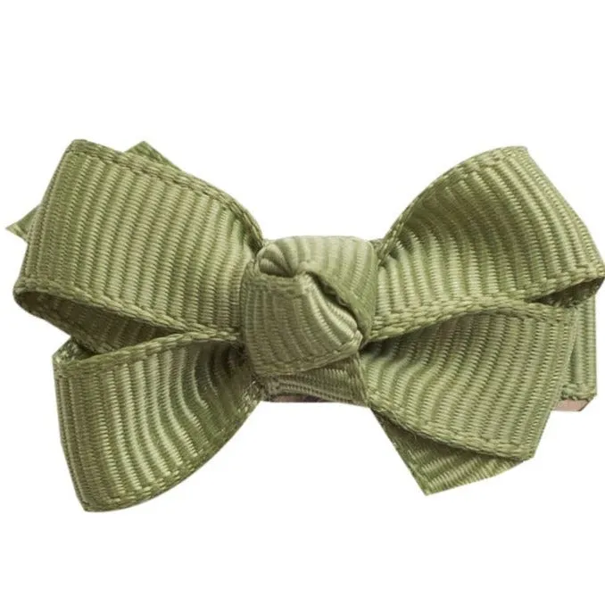 Mini Bow Knot Snap Clip- Willow