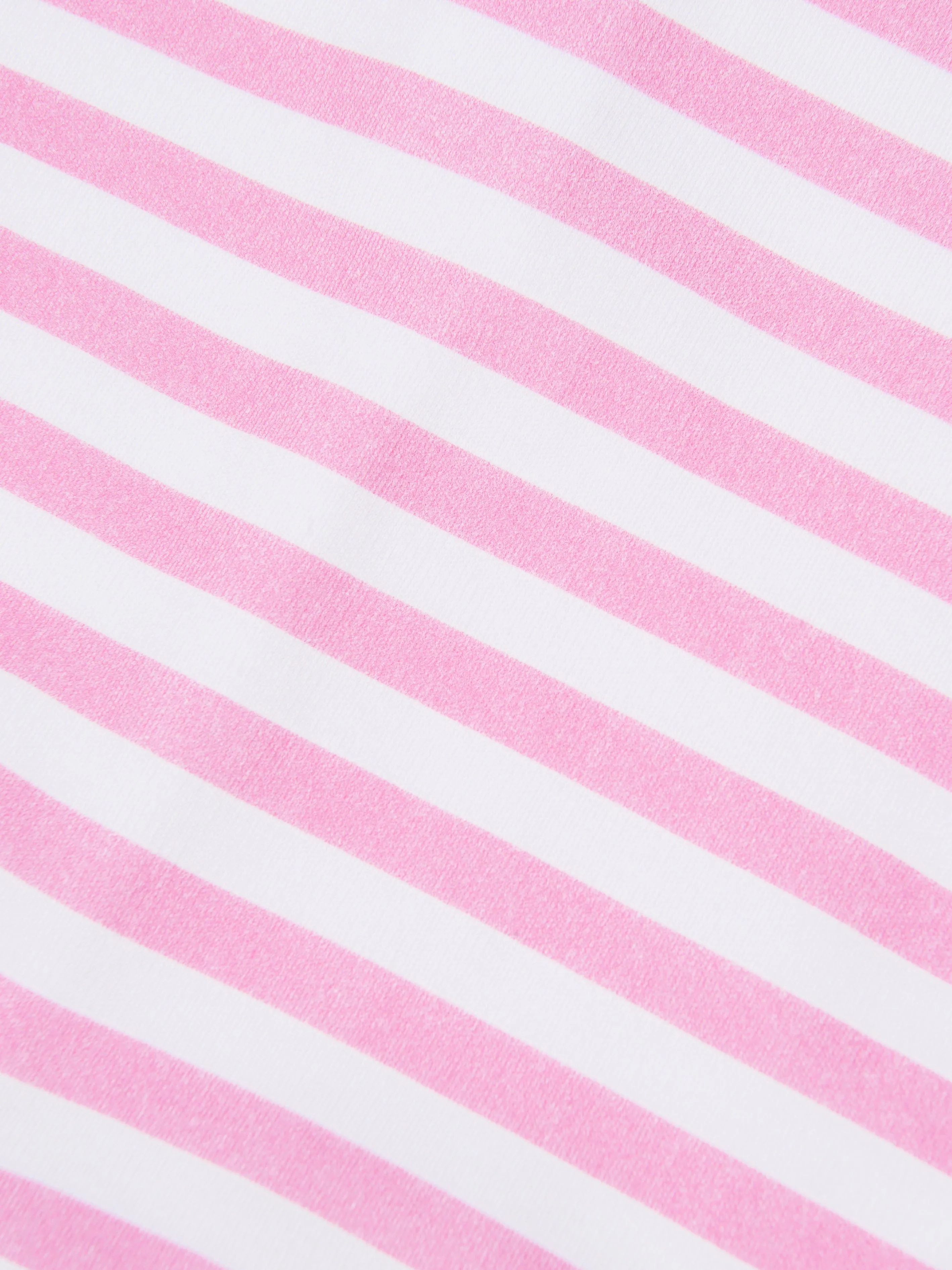 Monnalisa Baby Girls Striped Babygrow in Pink