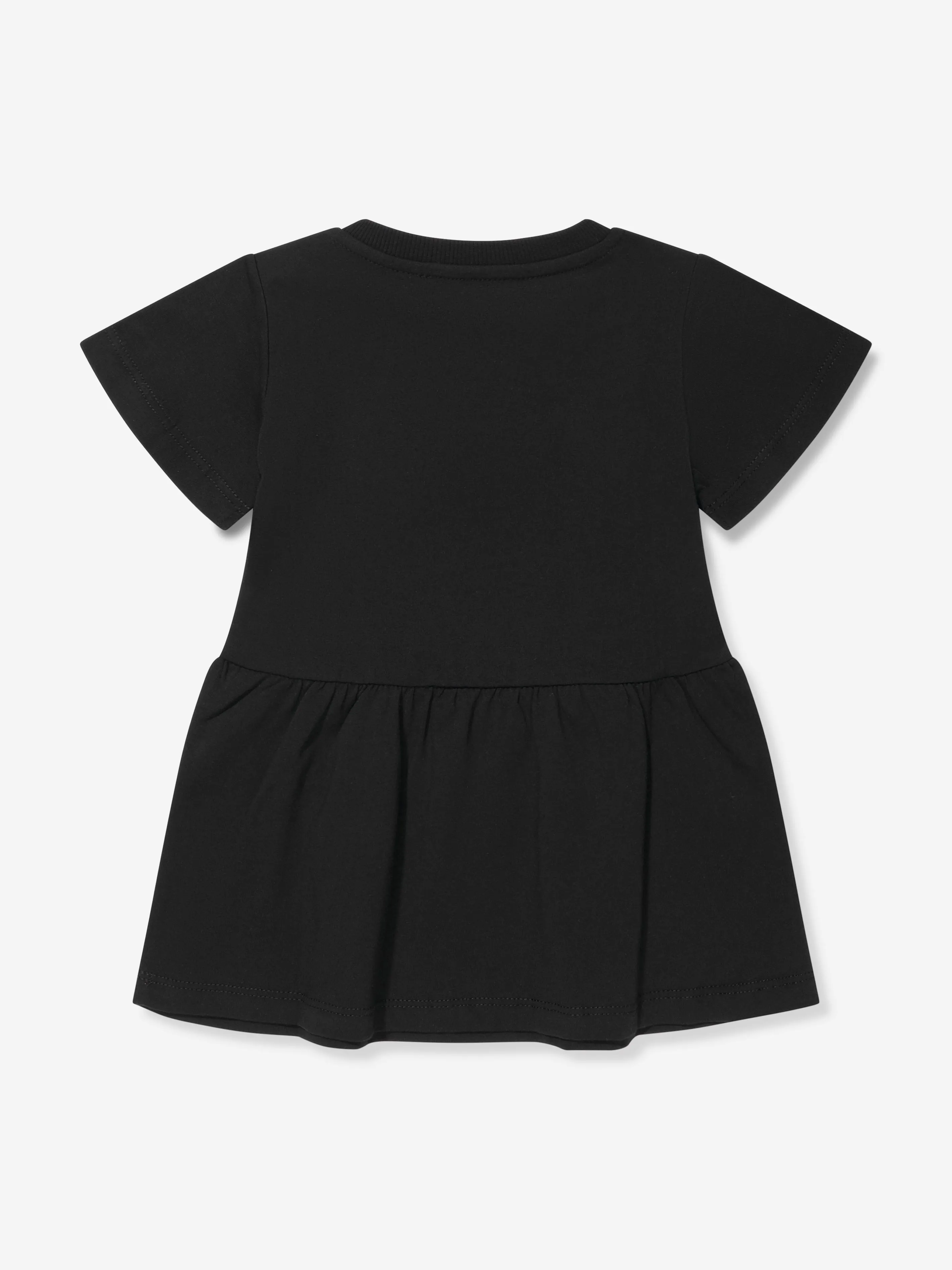 Moschino Baby Girls Logo Jersey Dress in Black