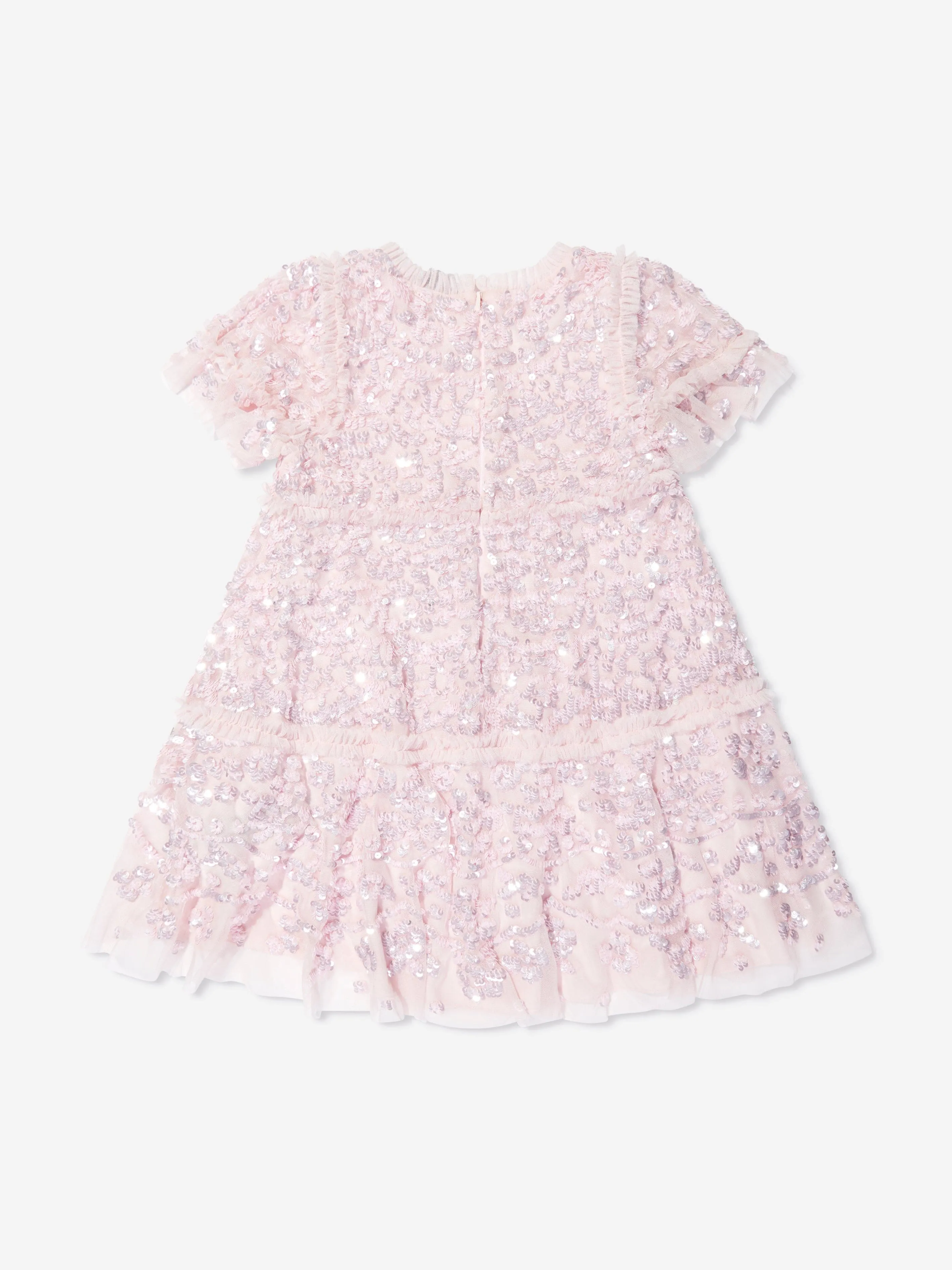 Needle & Thread Girls Annie Sequin Dress In Pink