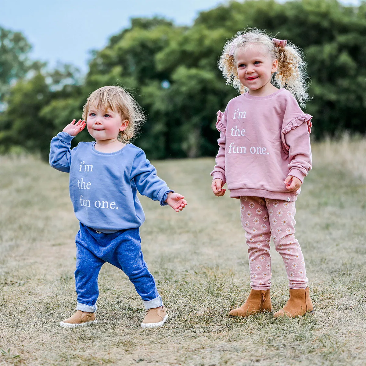 oh baby! Millie Slouch Sweatshirt "i'm the fun one" Print - Blush