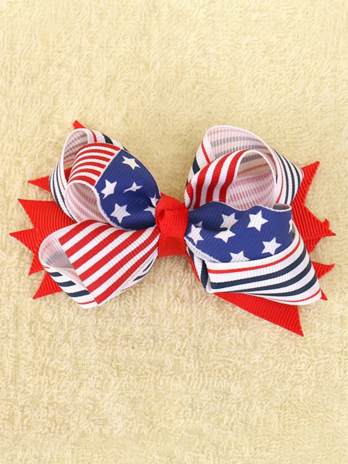 Prettiest Of All American Flag Hair Bow