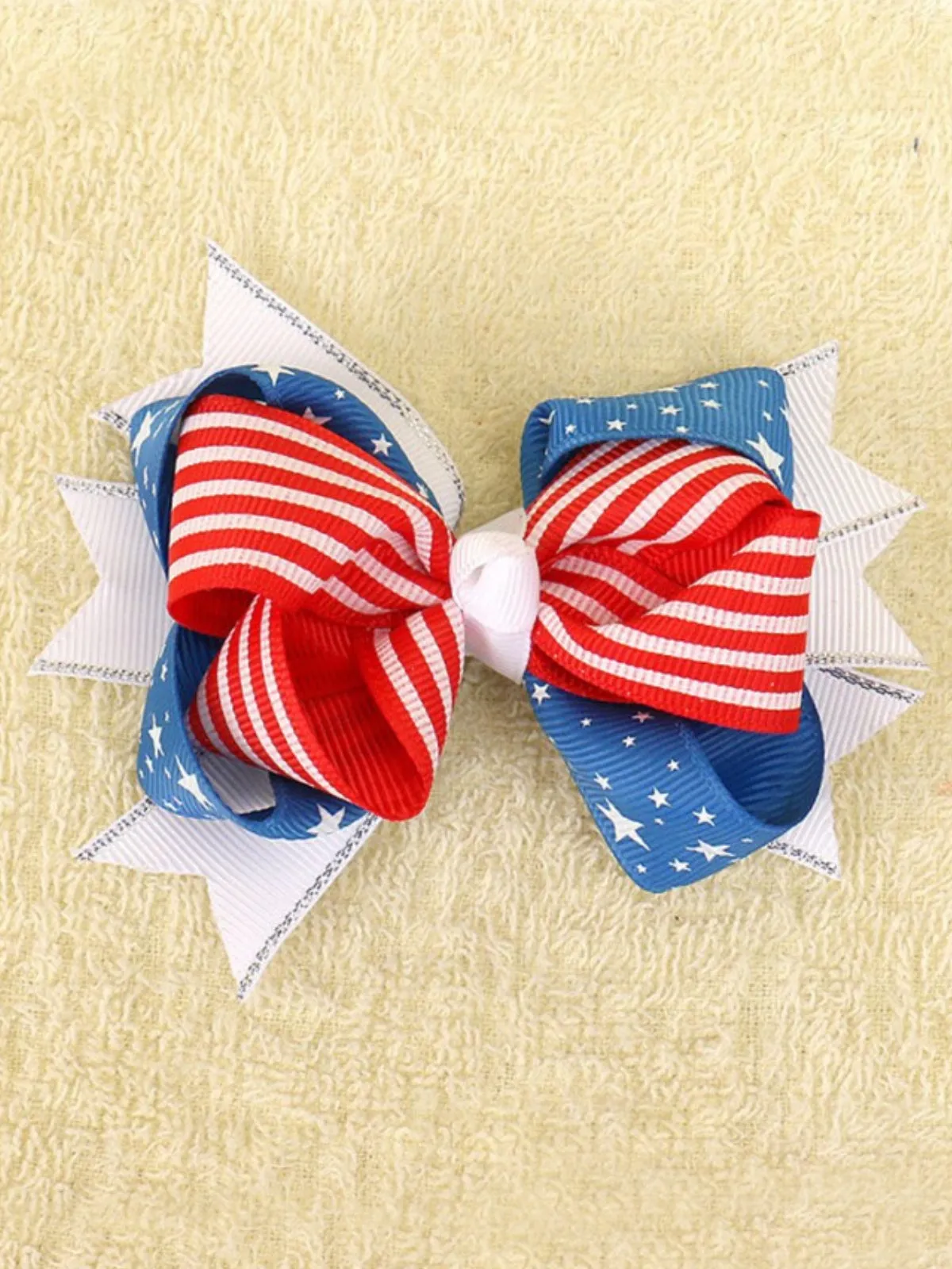 Prettiest Of All American Flag Hair Bow