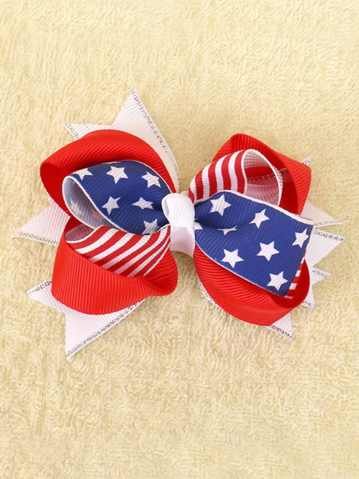 Prettiest Of All American Flag Hair Bow