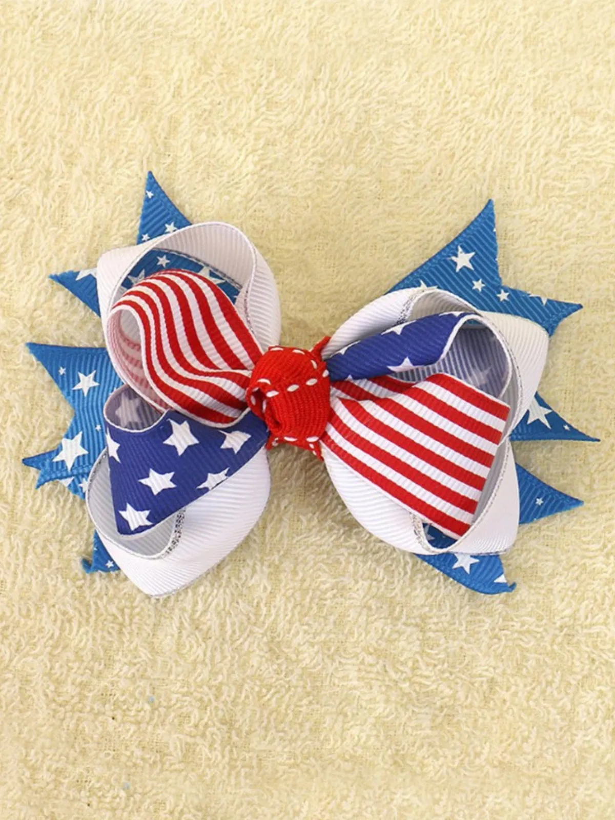 Prettiest Of All American Flag Hair Bow