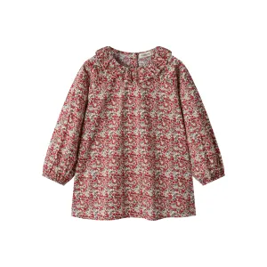 RUFFLE COLLAR FLORAL BLOUSE-FLORAL