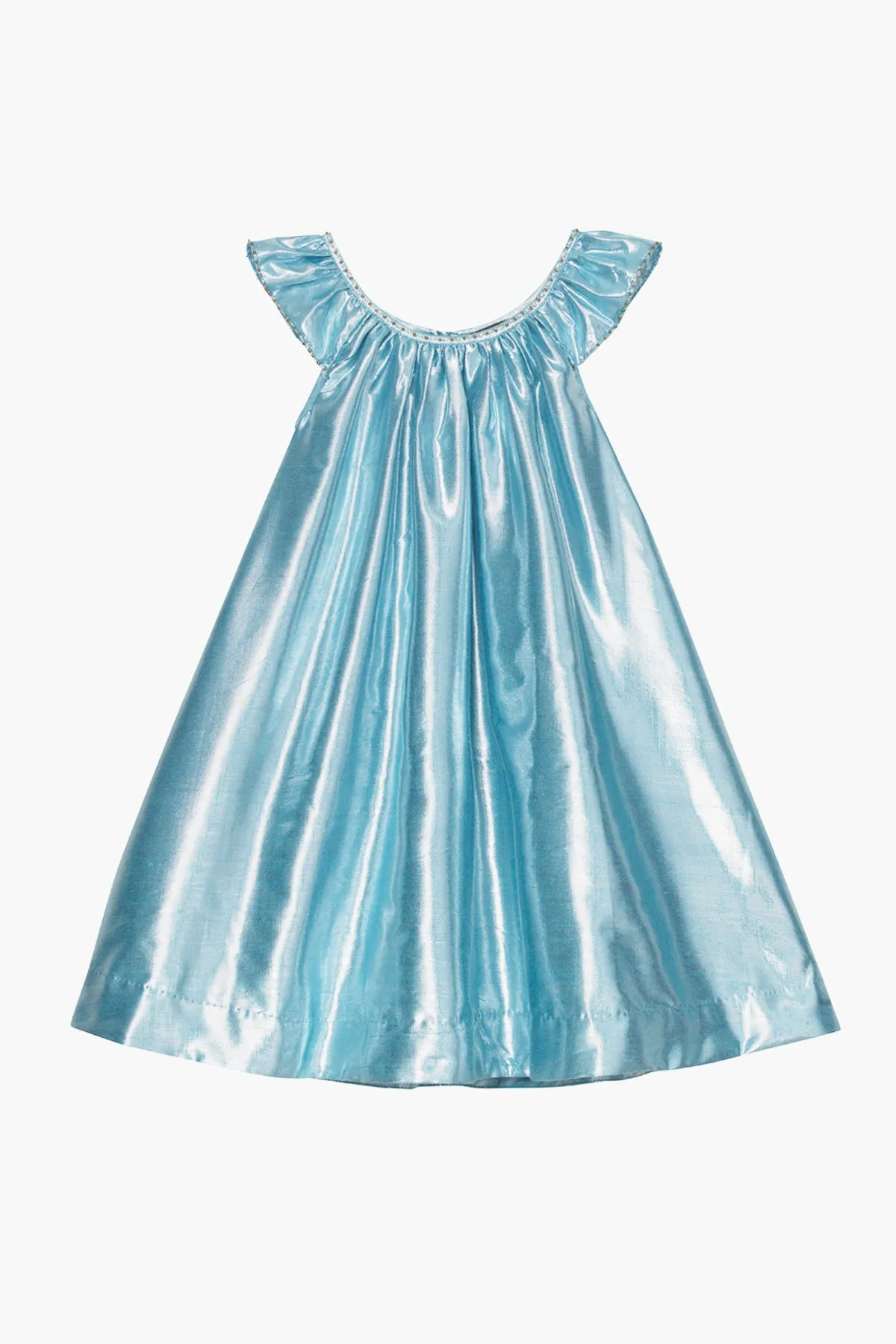 Velveteen Isabella Party Girls Dress - Aqua