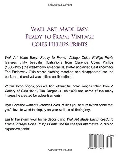 WALL ART MADE EASY READY TO FRAME VINTAGE COLES PHILLIPS PRINTS